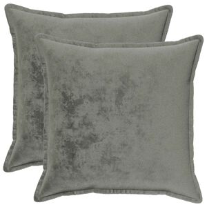vidaXL Cushion Cover 2 pcs HOUTEN Dark Grey 55 x 55 cm Flannel