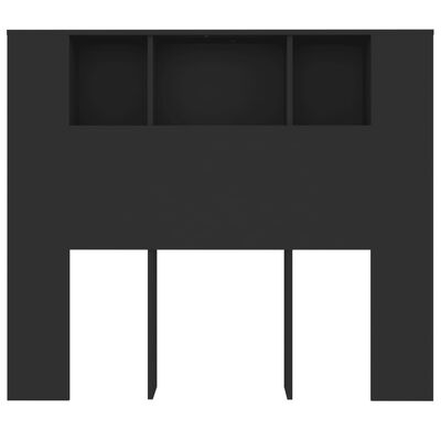 vidaXL Headboard Cabinet Black 120x18.5x102.5 cm