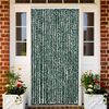 vidaXL Fly Curtain Green and White 100x200 cm Chenille