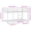 vidaXL Bunk Bed without Mattress Wax Brown 80x200 cm Solid Wood Pine