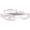 vidaXL Bed Frame without Mattress White 135x190 cm Double Solid Wood Pine
