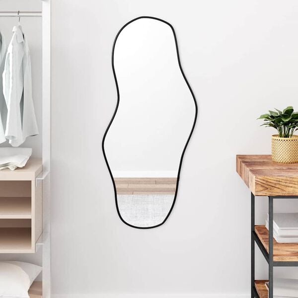 vidaXL Wall Mirror Black 100x45 cm