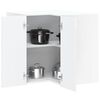 vidaXL Kitchen Wall Corner Cabinet Kalmar High Gloss White Engineered Wood