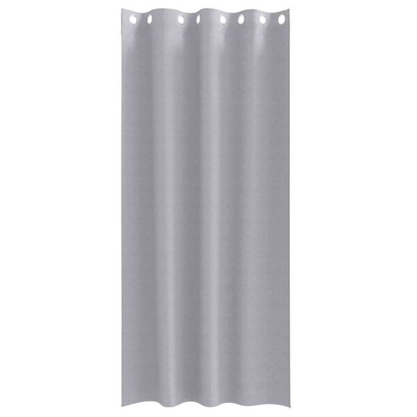 vidaXL Blackout Curtains with Rings 2 pcs Metal Grey 260 x 140 cm