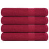 vidaXL Towels "FROGN" 4 pcs Bordeaux 100x200 cm 360 gsm