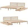 vidaXL Bed Frame without Mattress 180x200 cm Super King Solid Wood Pine