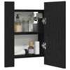 vidaXL LED Bathroom Mirror Cabinet Black Oak 40x12x45 cm Engineered Wood