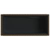 vidaXL Garden Planter with Shelf Brown Poly Rattan