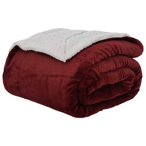 vidaXL Throw Blanket Bordeaux Red 130 x 150 cm 1 kg Fleece