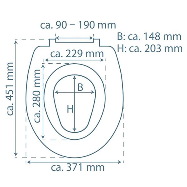 SCH&Uuml;TTE Toilet Seat FAMILY WHITE Duroplast White