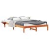vidaXL Bed Frame with Side Tables Wax Brown 140 x 210 cm