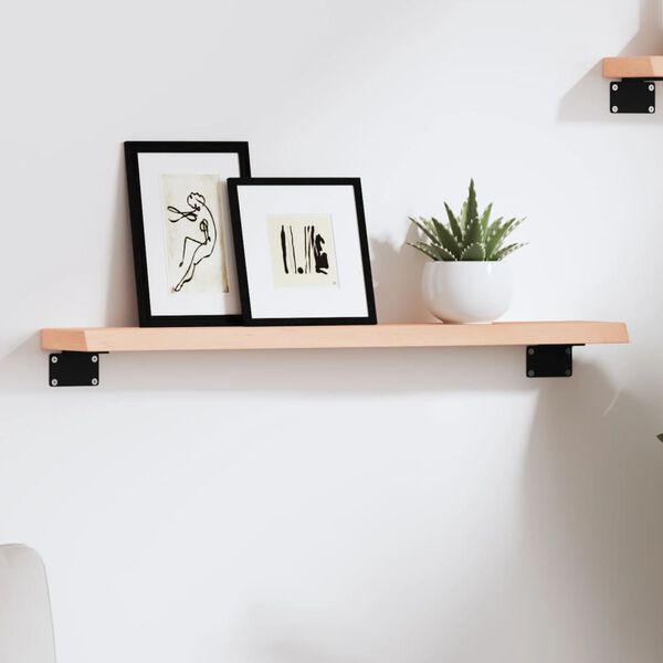 vidaXL Wall Shelf 60x10x2 cm Untreated Solid Wood Oak