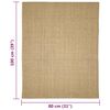 vidaXL Sisal Rug for Scratching Post 80x100 cm