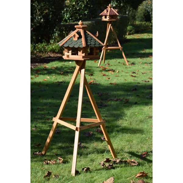 dobar Hexagonal Bird House Natural and Green