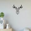 Homemania Wall Decoration Deer 51x51 cm Steel Black