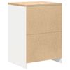 vidaXL Garage Storage Cabinet White 60x51x85 cm Solid Wood Pine
