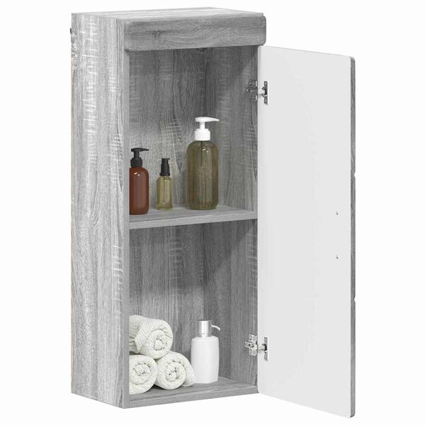 vidaXL Bathroom Wall Cabinet TULUM Grey Sonoma 37 x 24.5 x 86 cm