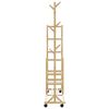 vidaXL Clothes Rack with Shelves and Wheels 100x38x175.5 cm Bamboo