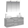vidaXL Bathroom Furniture Set 4 pcs Grey Sonoma