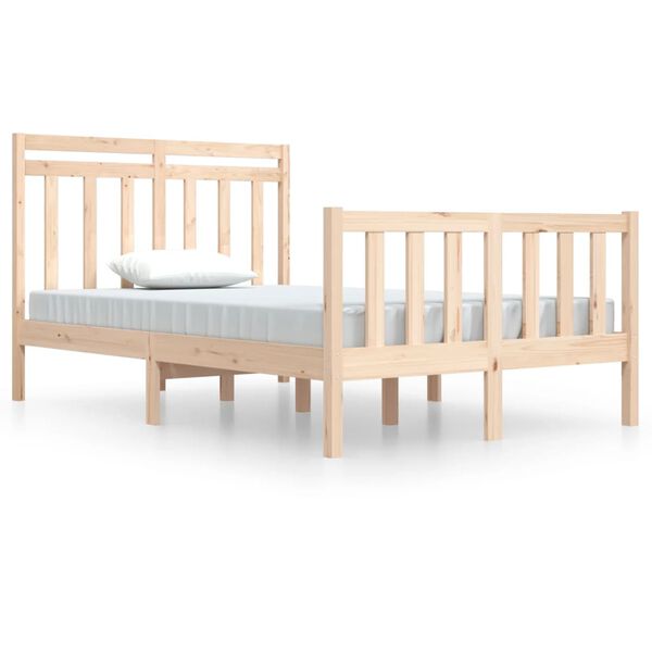 vidaXL Bed Frame without Mattress 120x190 cm Small Double Solid Wood