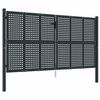 vidaXL Garden Gate Anthracite 300x125 cm Steel