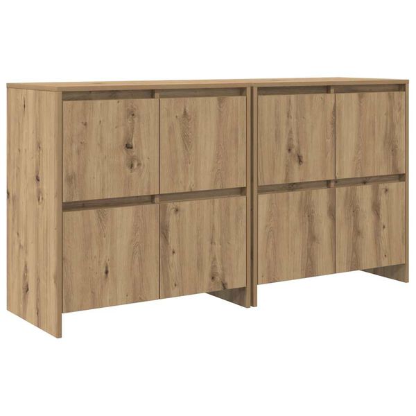 vidaXL Sideboards 2 pcs Artisan oak 70 x 41 x 75 cm Engineered wood
