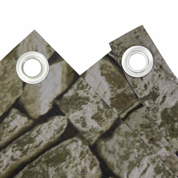 vidaXL Balcony Privacy Screen Stone Look 500x90 cm PVC