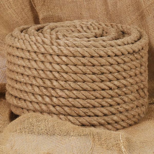 vidaXL Jute Rope 25 m Long 24 mm Thick