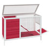 vidaXL Rabbit Hutch Red 103x44x69.5 cm Solid Wood Pine