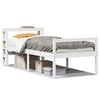 vidaXL Senior Bed with Headboard without Mattress White 75x190 cm Small Single