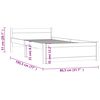 vidaXL Bed Frame without Mattress Honey Brown Solid Wood 75x190 cm Small Single