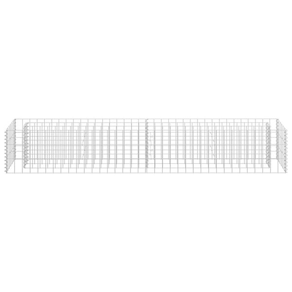 vidaXL Gabion Raised Bed Galvanised Steel 180x30x30 cm