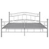 vidaXL Bed Frame without Mattress Grey Metal 180x200 cm Super King