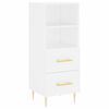 vidaXL Highboard White 34.5x34x180 cm Engineered Wood