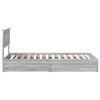 vidaXL Storage Bed with Drawer Grey Sonoma 90 x 200 cm Engineered Wood