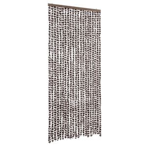 vidaXL Insect Curtain Brown and White 90x220 cm Chenille
