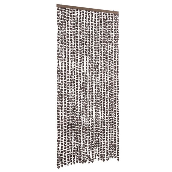 vidaXL Insect Curtain Brown and White 90x220 cm Chenille