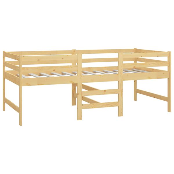 vidaXL Mid-high Bed without Mattress Solid Wood Pine 90x200cm