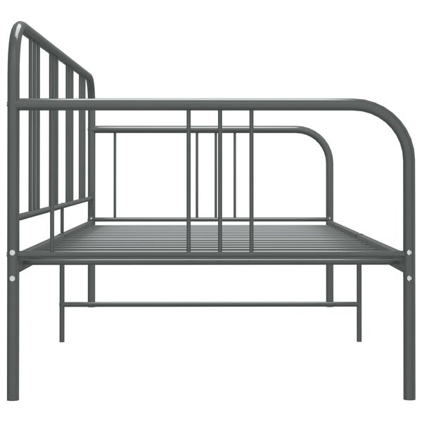 vidaXL Sofa Bed Frame without Mattress Grey Metal 90x200 cm
