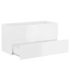 vidaXL Sink Cabinet with Built-in Basin High Gloss White Engineered Wood