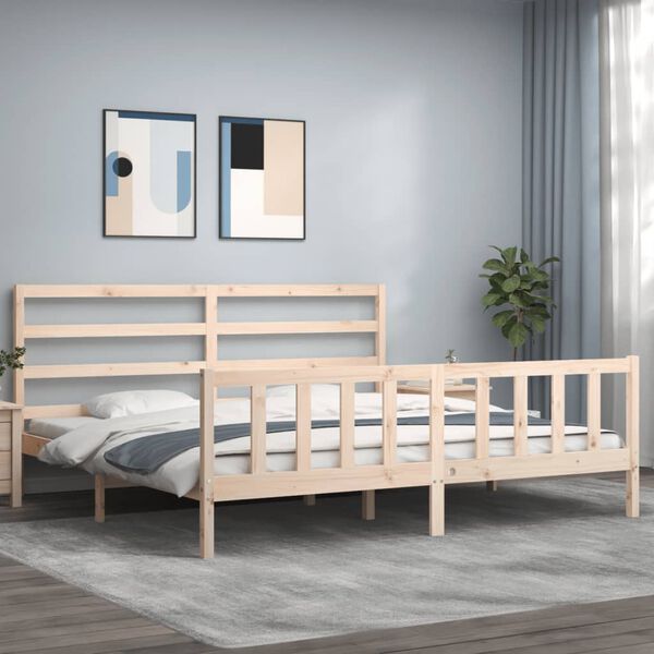 vidaXL Bed Frame without Mattress 200x200 cm Solid Wood Pine