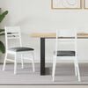 vidaXL Dining Chairs 2 pcs White 43 x 54 x 89 cm Solid Rubber Wood