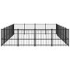 vidaXL Outdoor Dog Kennel Steel 22.58 m²