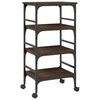 vidaXL Kitchen Trolley Brown Oak 45x35x89.5 cm Engineered Wood