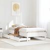 vidaXL Bed Frame with Drawers White 90x190 cm Single Solid Wood Pine