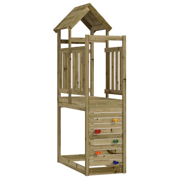 vidaXL Play Tower Brown 53 x 110.5 x 214 cm Solid Impregnated Wood