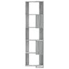 vidaXL Corner Bookcase 5-Tier Grey Sonoma 50x50x179 cm Engineered Wood