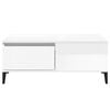 vidaXL Coffee Table High Gloss White 90x50x36.5 cm Engineered Wood