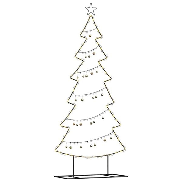 vidaXL Metal Christmas Tree with Stand Black 180 cm Steel