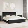 vidaXL Bed Frame with Drawer Black 180 x 200 cm Engineer Wood